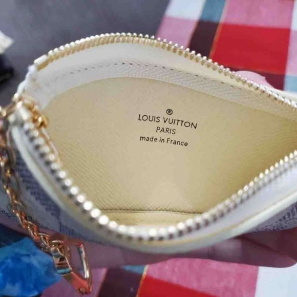 (SOLD) Louis Vuitton Damier Azur Key Pouch - Picture 2 of 3